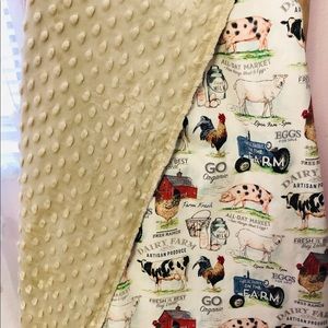 Farm themed baby blanket